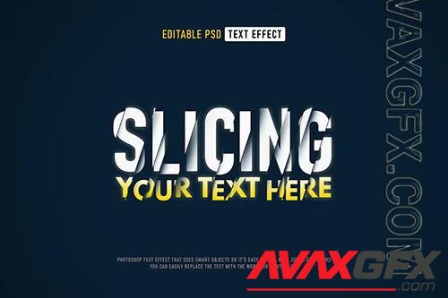 Slicing Text Effect