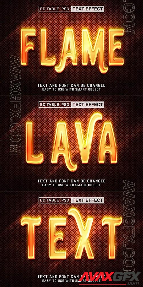 Flame Editable Text Effect