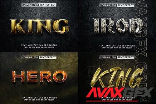 Metal and Gold 3d Editable Text Effect