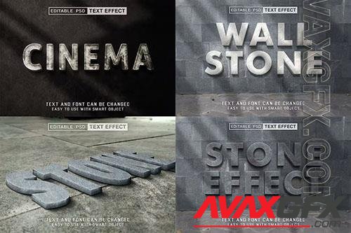 Set of Stone Editable Text Effect