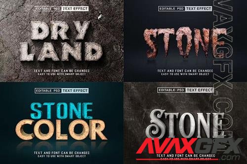 Set of Stone Editable Text Effect Vol 2