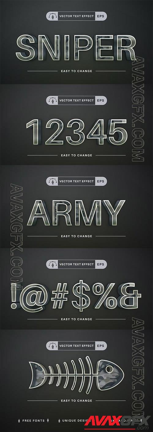 Uniform Sticker - Editable Text Effect, Font Style