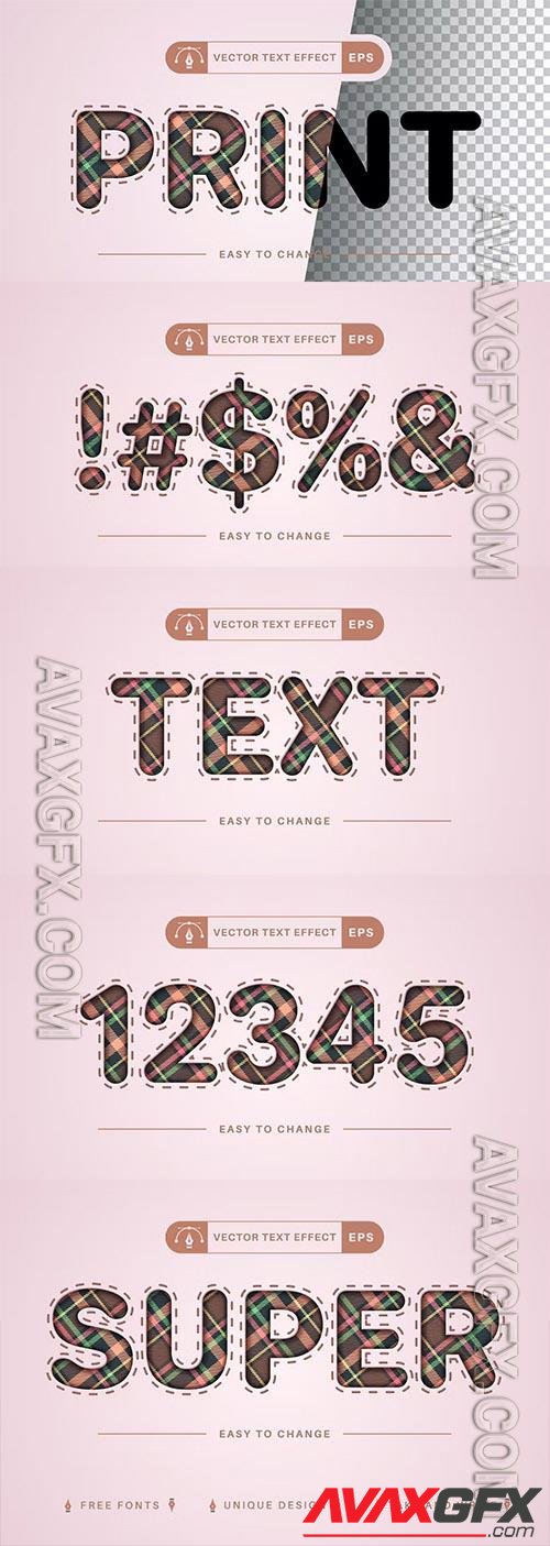 Textile - Editable Text Effect, Font Style