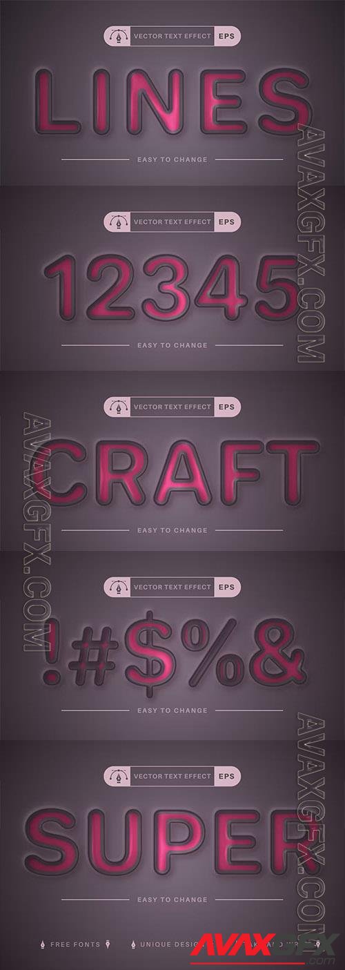 Realistic Plastic - Editable Text Effect Font Styl