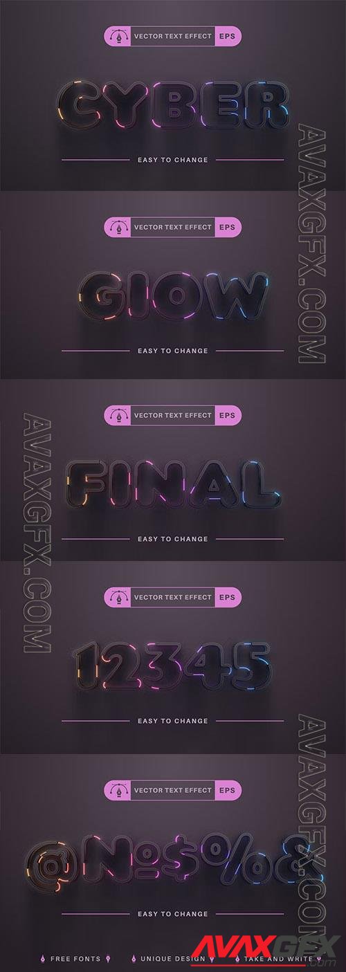 Cyber - Editable Text Effect, Font Style