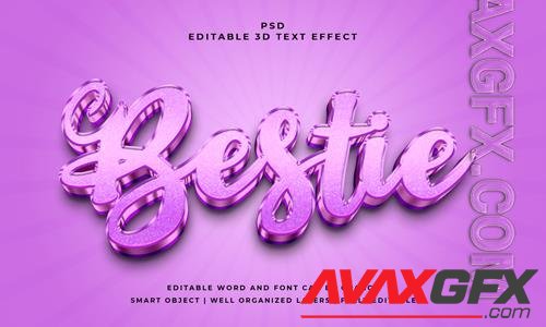 PSD bestie 3d editable psd text effect with background