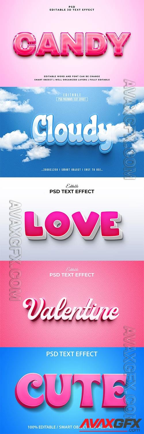 Psd style text effect editable set vol 84