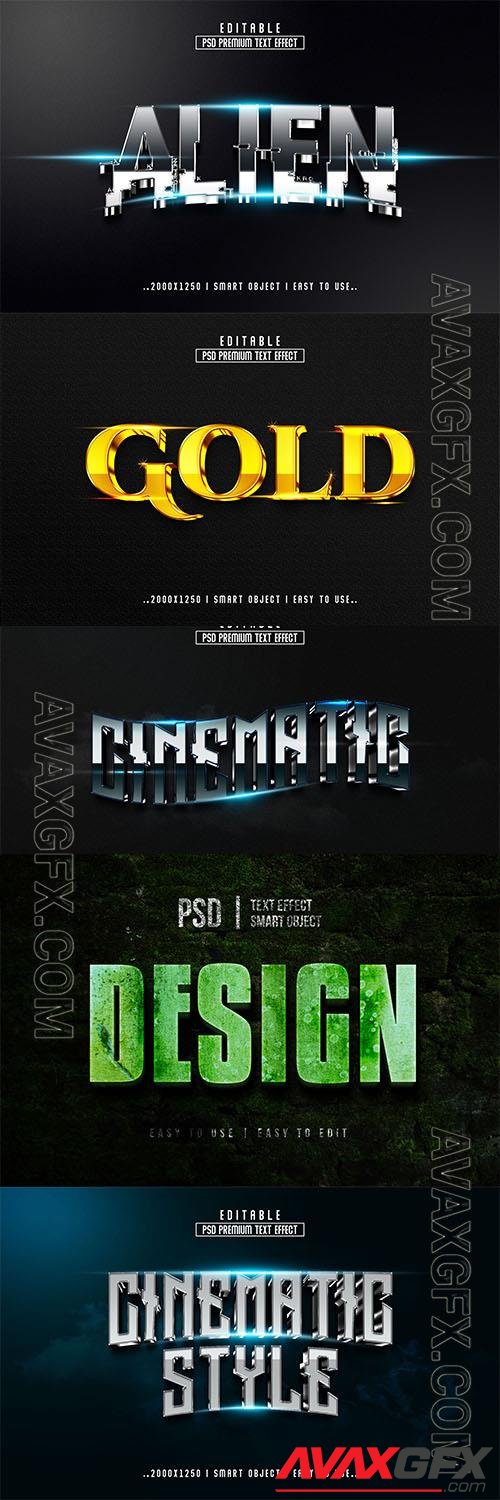 Psd style text effect editable set vol 88