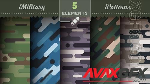 Vector camouflage seamless patterns military texture bundle war fabric vol 3