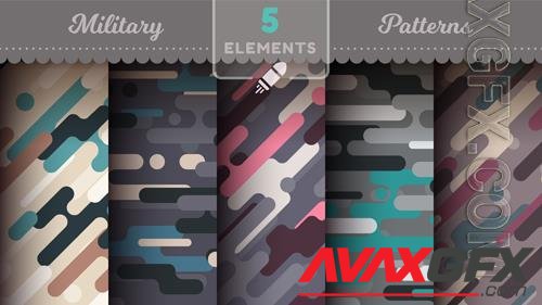 Vector camouflage seamless patterns military texture bundle war fabric vol 4