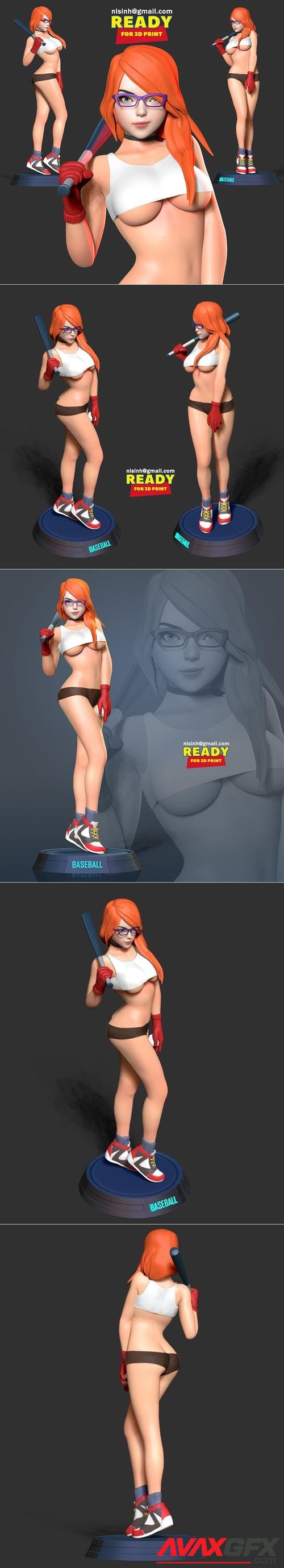 Female Baseball Player – 3D Print