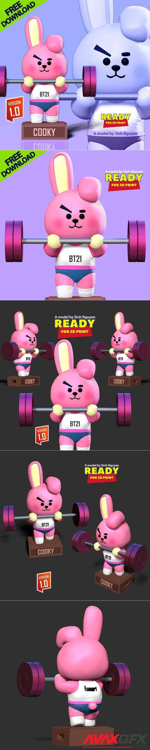 Cooky BT21 - Fanart – 3D Print