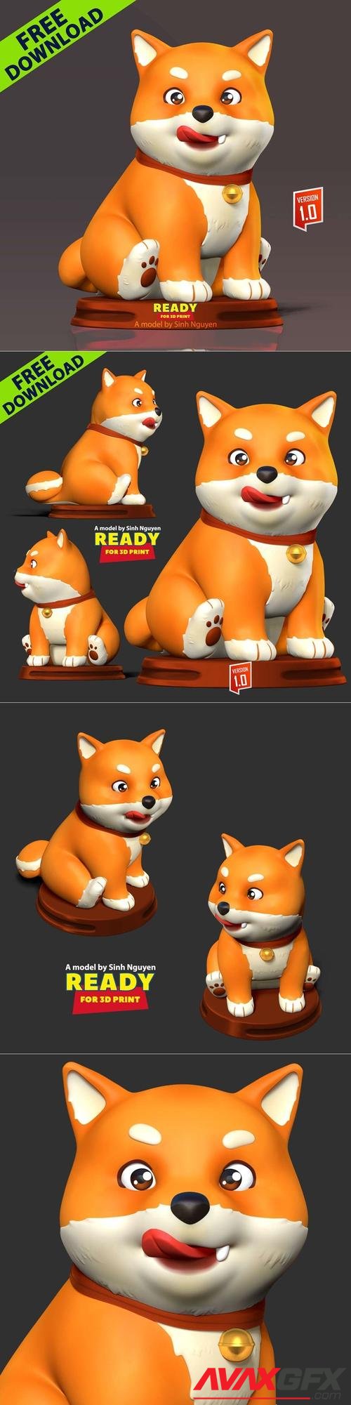 Shiba Inu - Happy New Year 2023 – 3D Print