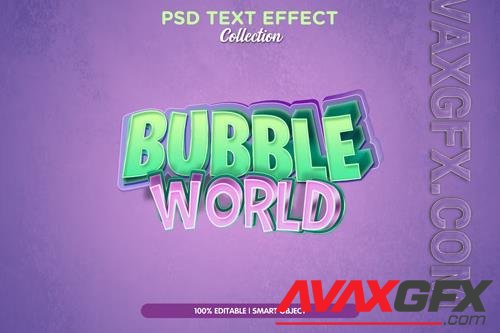 Bubble text psd effect