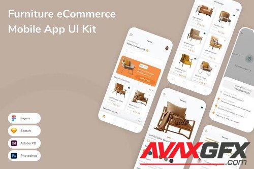 Furniture eCommerce Mobile App UI Kit ENNBG82