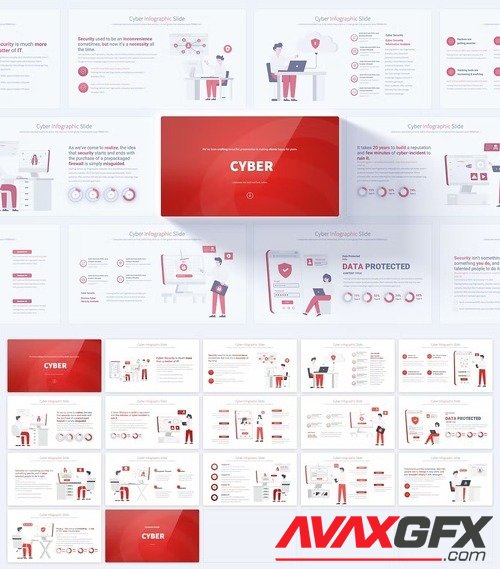 Cyber - PowerPoint Infographics Slides FQRTL3K