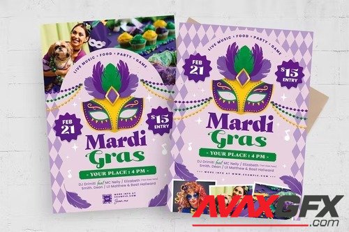 Mardi Gras Flyer Template 8LW8J59