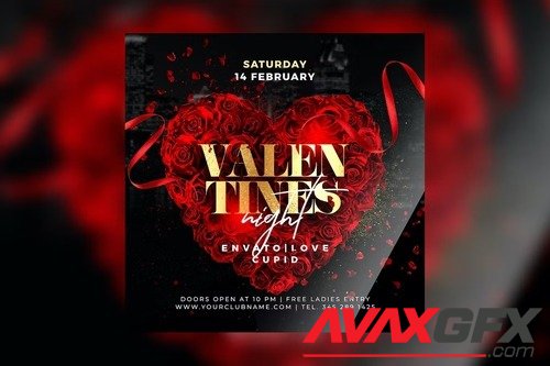 Valentines Party Flyer 8PL73AB