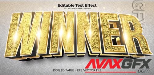 Vector winner editable text effect in modern trend style vol 2