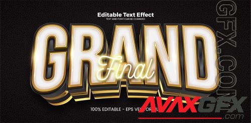 Vector grand final editable text effect in modern trend style