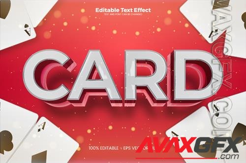 Vector card editable text effect in modern trend style