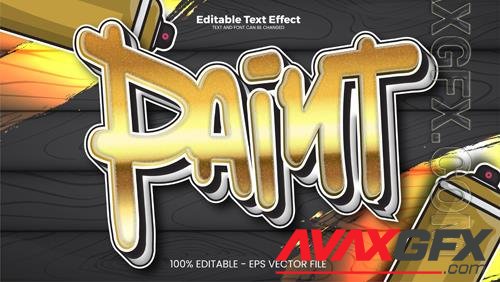 Vector paint editable text effect in modern trend style