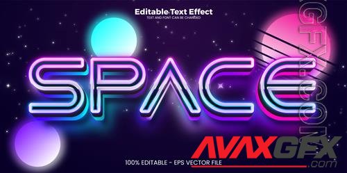 Vector space editable text effect in modern trend style