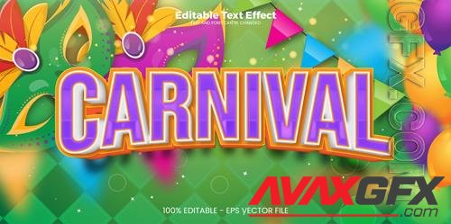 Vector carnival editable text effect in modern trend style