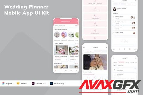 Wedding Planner Mobile App UI Kit MU4YCKY