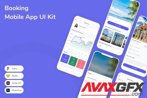 Booking Mobile App UI Kit KS73NQ7