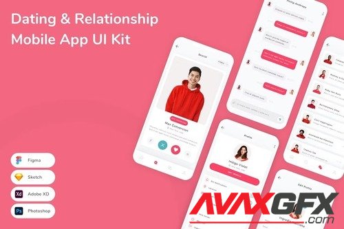 Dating & Relationship Mobile App UI Kit UMBTBSD