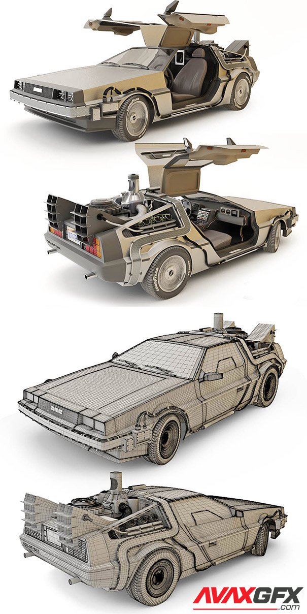 DeLorean DMC-12 3D Model