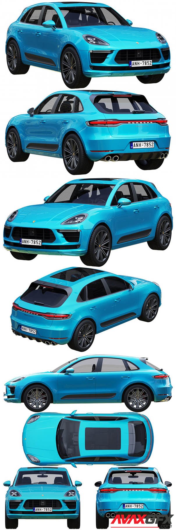 Porsche Macan Turbo 2020 3D Model