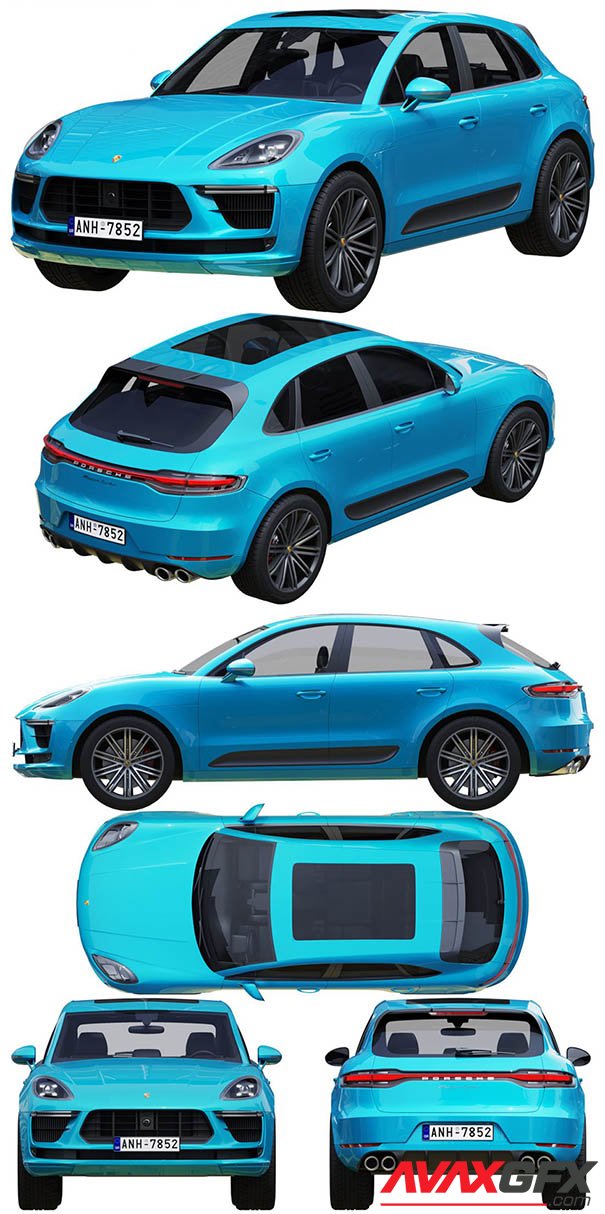 Porsche Macan Turbo 2020 3D Model