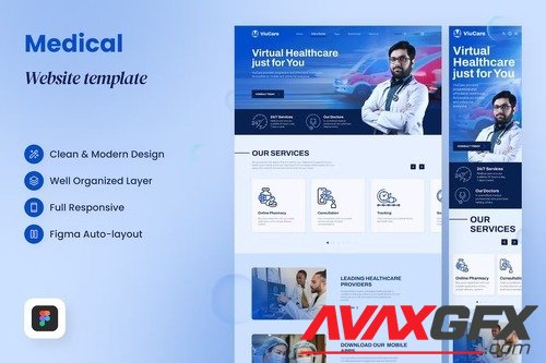 ViuCare - Medical Landing Page Template WEAW2CE