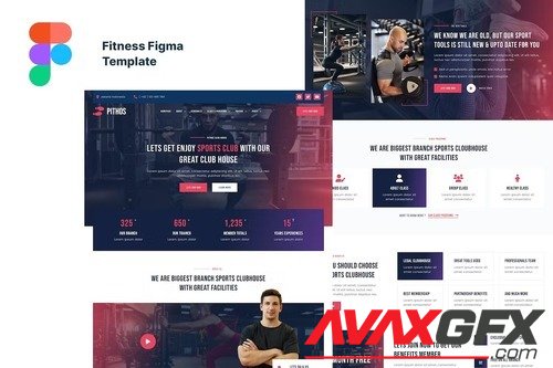 Pithos - Fitness Center & Clubhouse Figma Template TTVRGDP