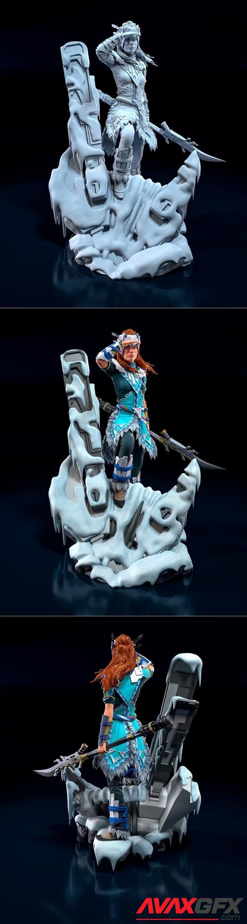 Aloy Horizon Zero Down fan art – 3D Print