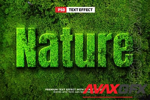 Nature grass psd text effect
