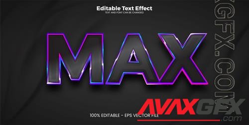 Vector max editable text effect in modern trend style