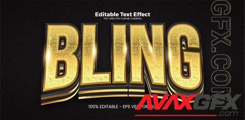 Vector bling editable text effect in modern trend style