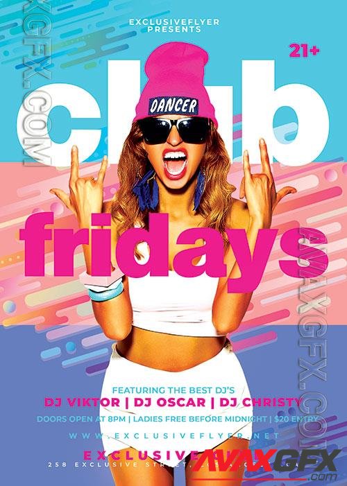 Psd Flyer club fridays design templates