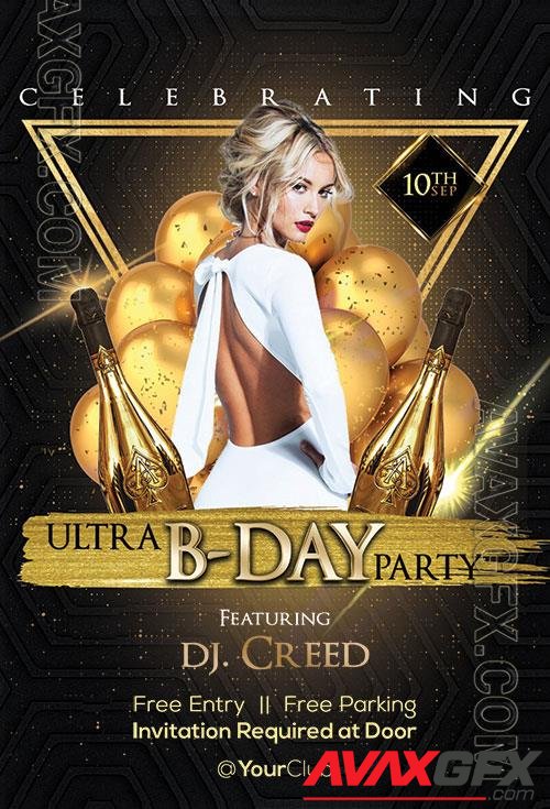 Psd Flyer Bday Party design templates