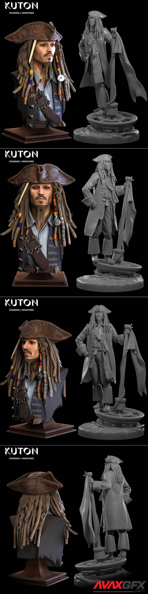 Jack Sparrow – Kuton – 3d Print