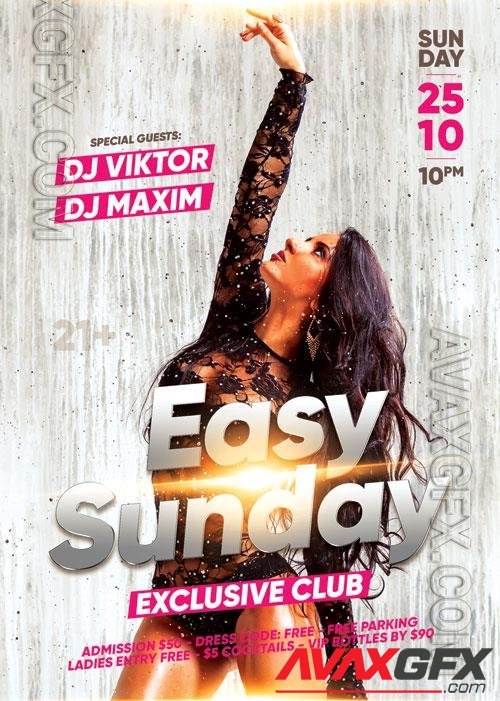 Psd flyer easy sunday design templates