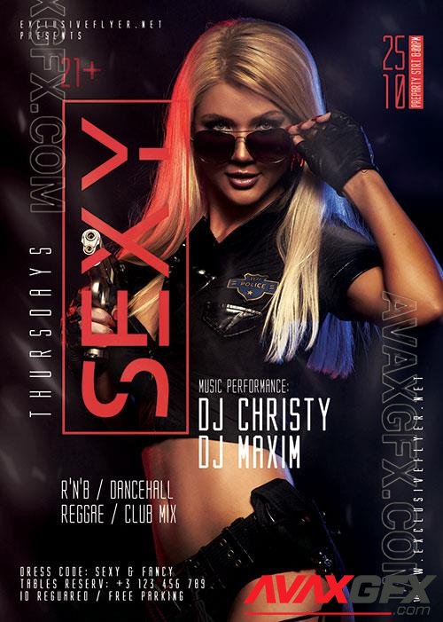 Psd flyer sexy thursdays design templates