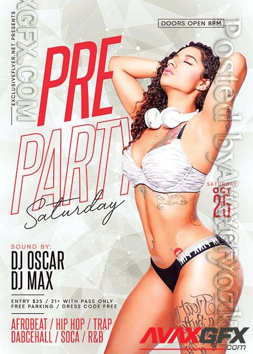 Psd flyer party saturday design templates