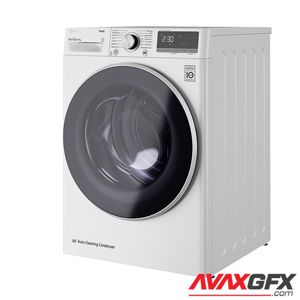 Dual Inverter Tumble Dryer 9 Kg A by LG 3D Model