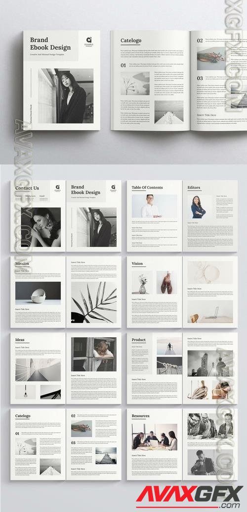 Adobestock - Brand ebook Magazine Layout 522113499