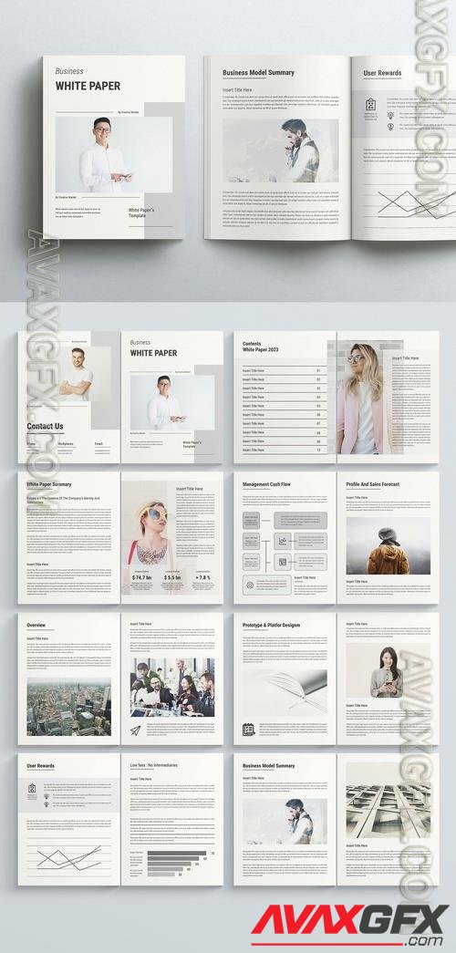 Adobestock - Minimal White Paper Layout 522113497