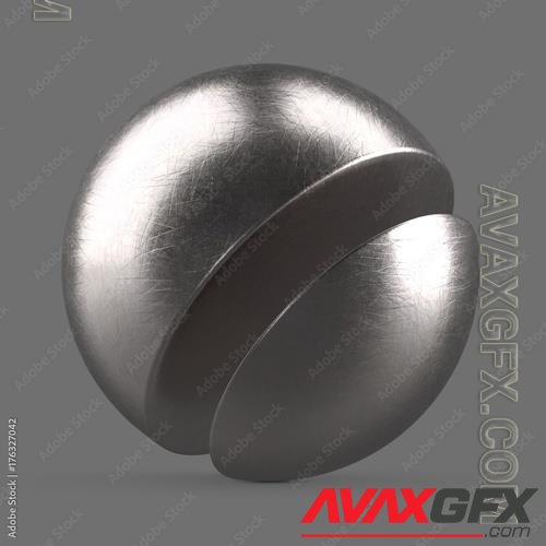 Adobestock - Silver scratched aluminum 176327042
